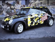 One of Foxtons' eyecatching Mini Coopers